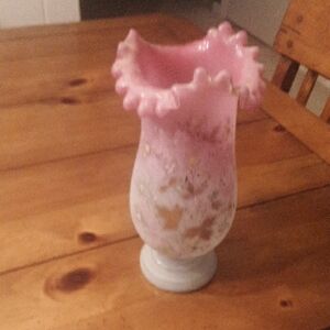 Elegant Pink Ruffled Vase